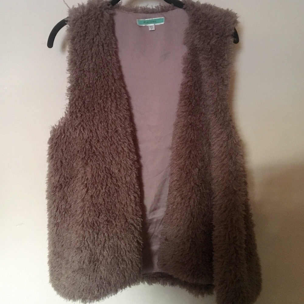 Shaggy fur vest